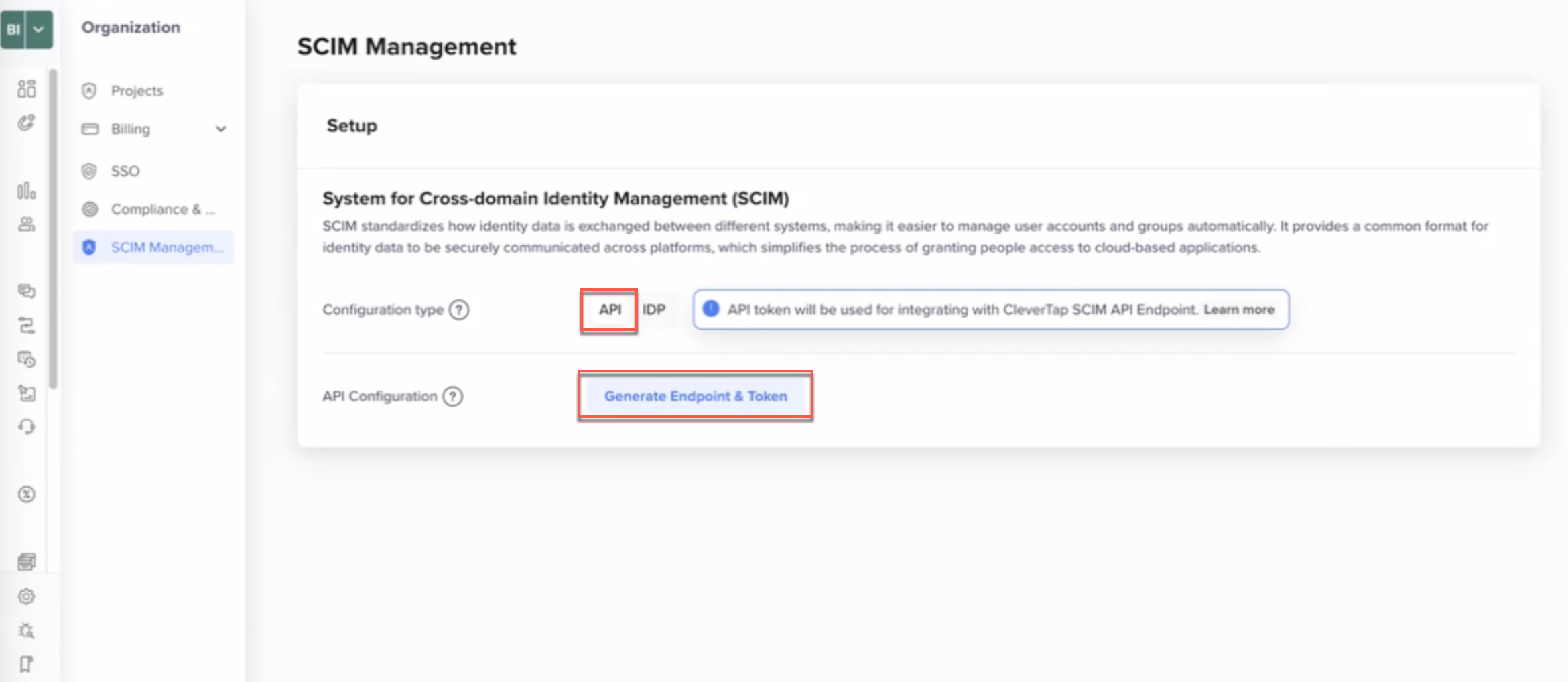 Generate Endpoint & Token