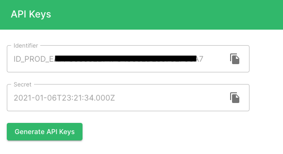 API Keys.png Railz API Keys Page. Click to Expand.