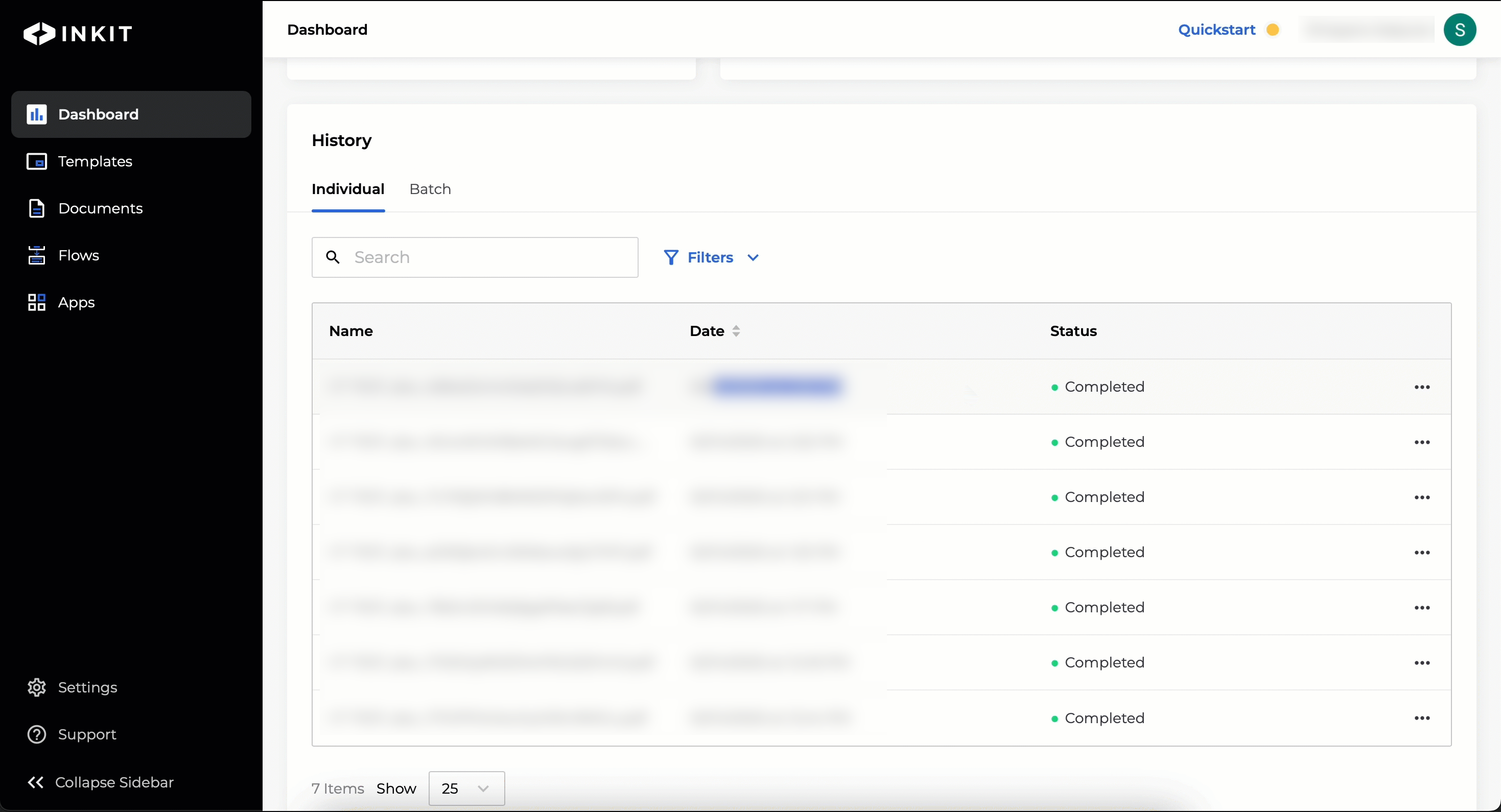 Verify the data on Inkit