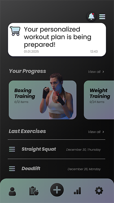 Activity and progress updates