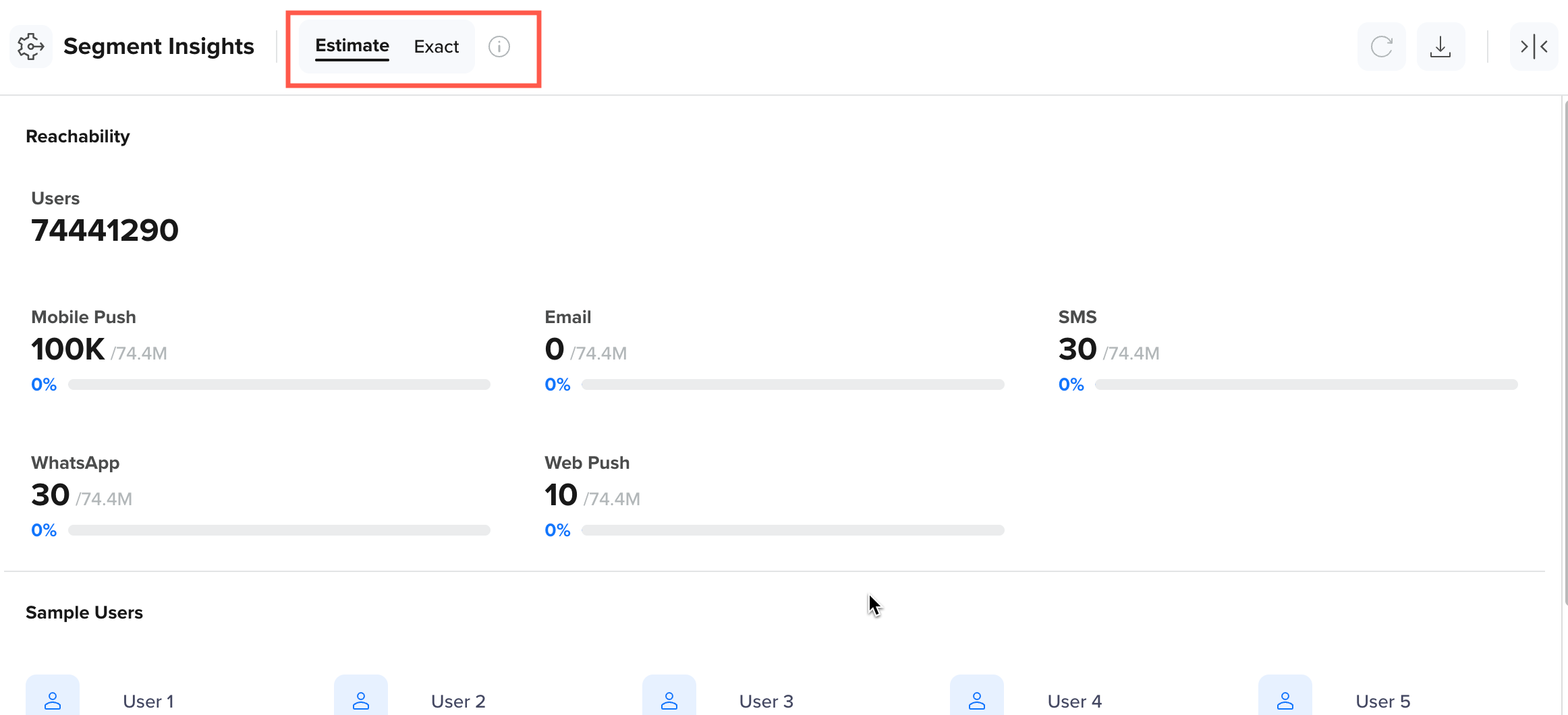 View Segment Insights