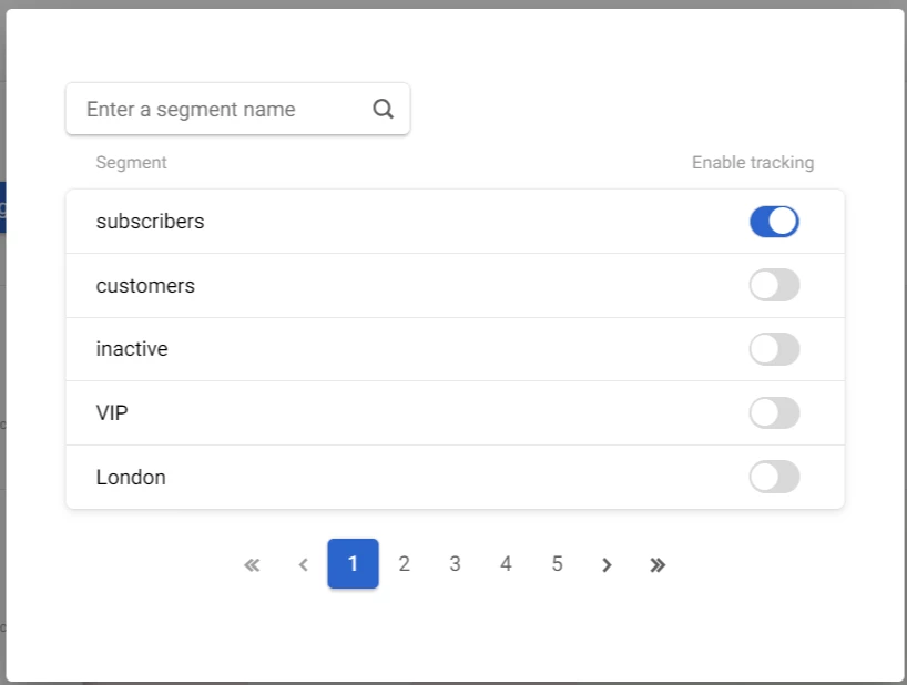 Tracking activation