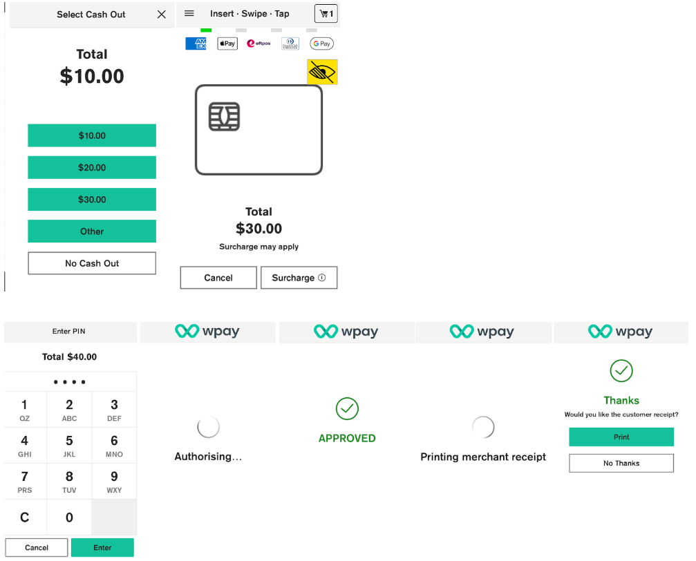 Purchase + Cashout Transaction