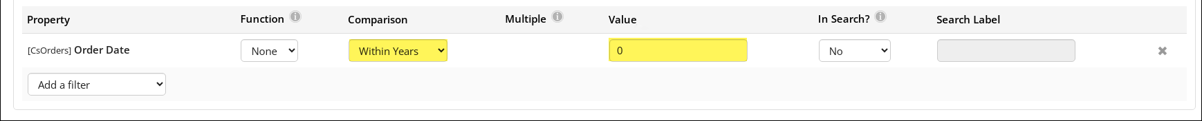 Adding comparisons and values