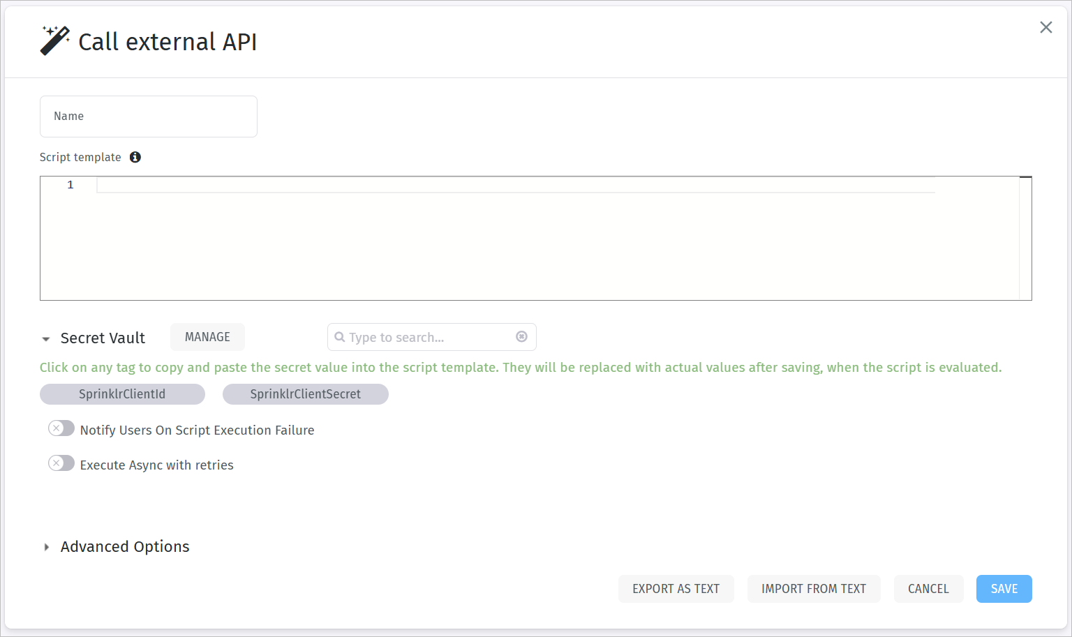 Call external API IDE