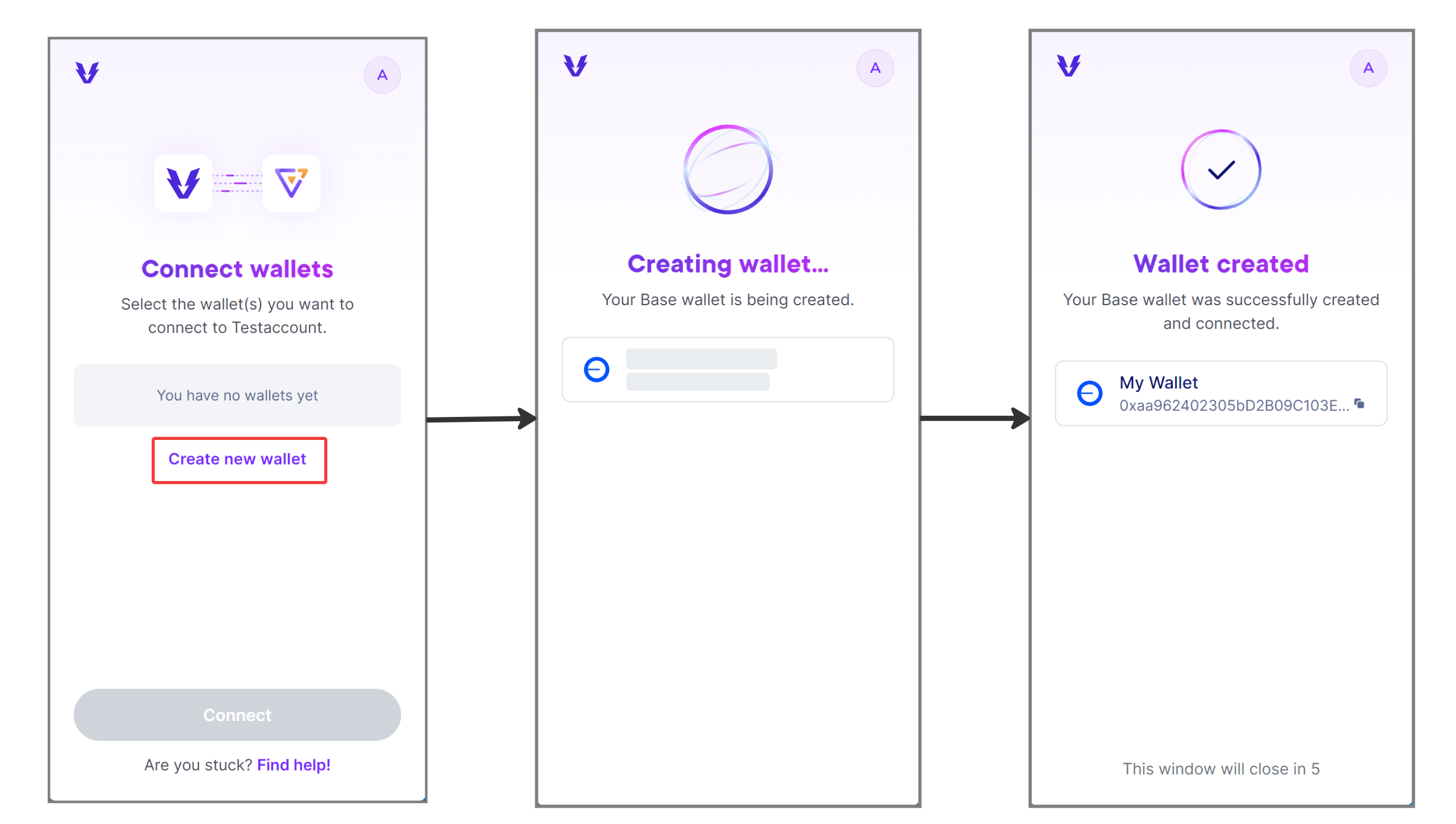 Creating a BASE Wallet