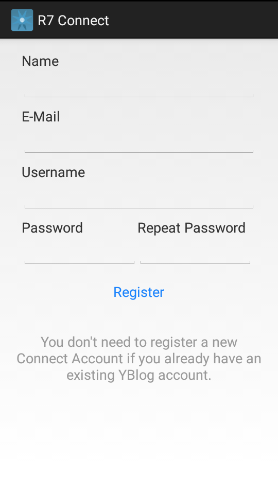 Enter your CONNECT Account details