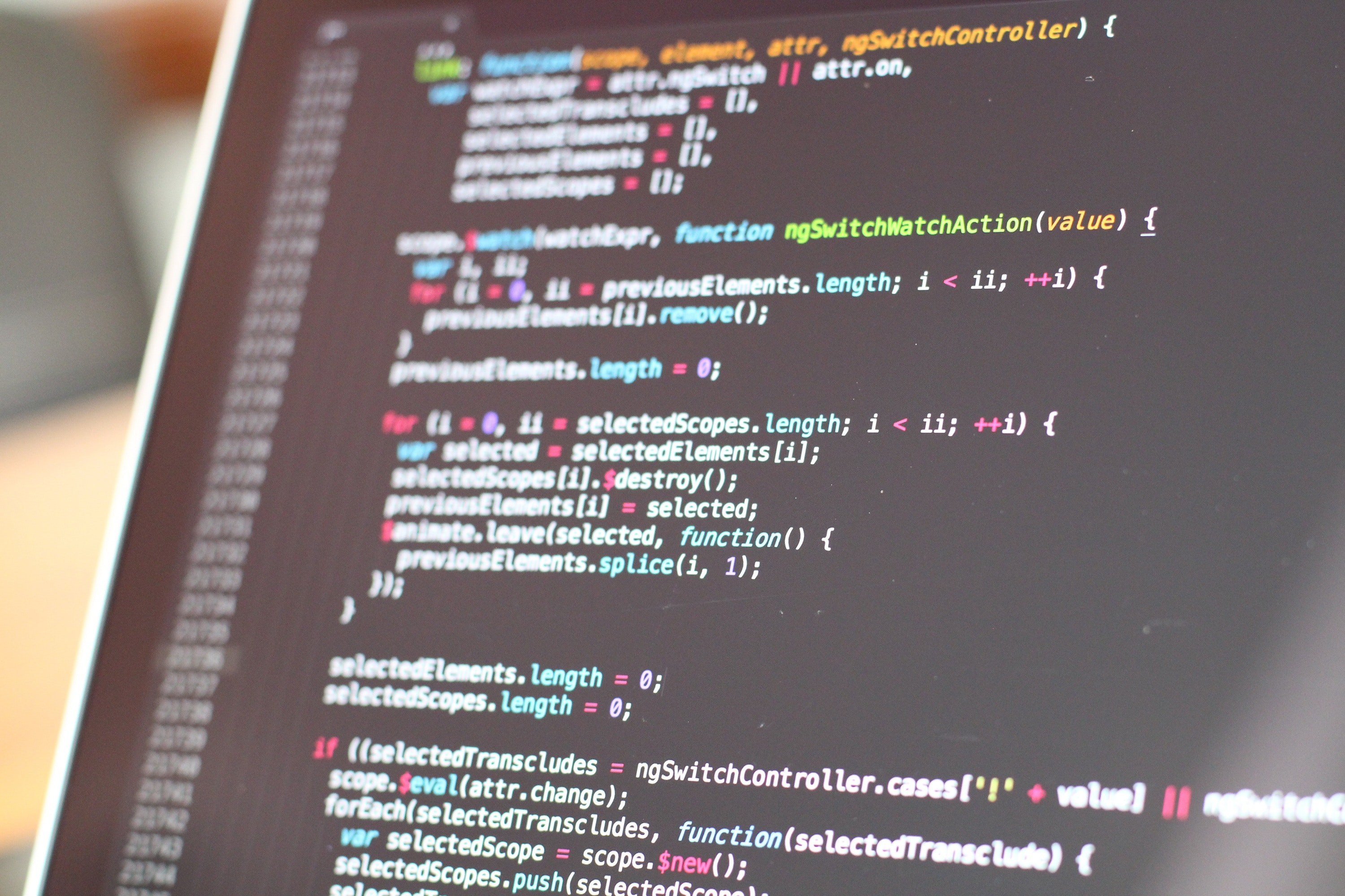Code on a screen.