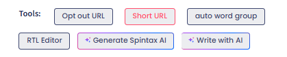 Screenshot of the Tools buttons