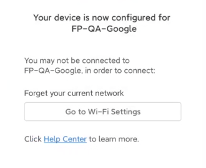 Android configured with SSID