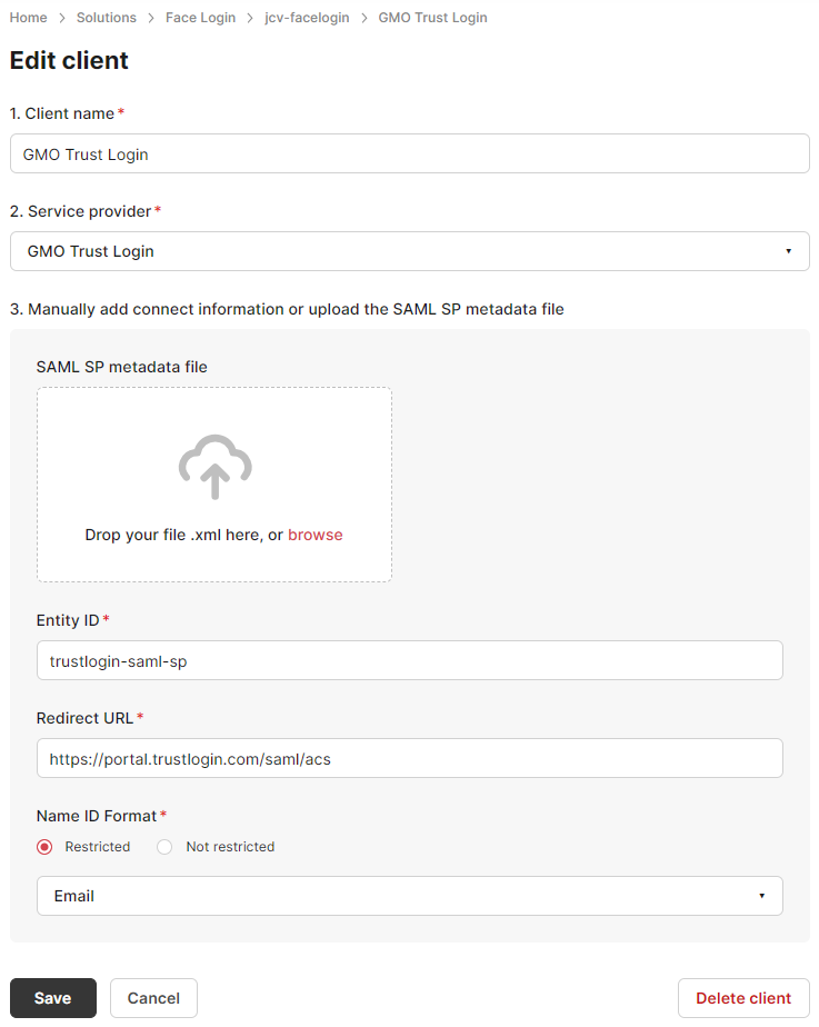 GMO client example