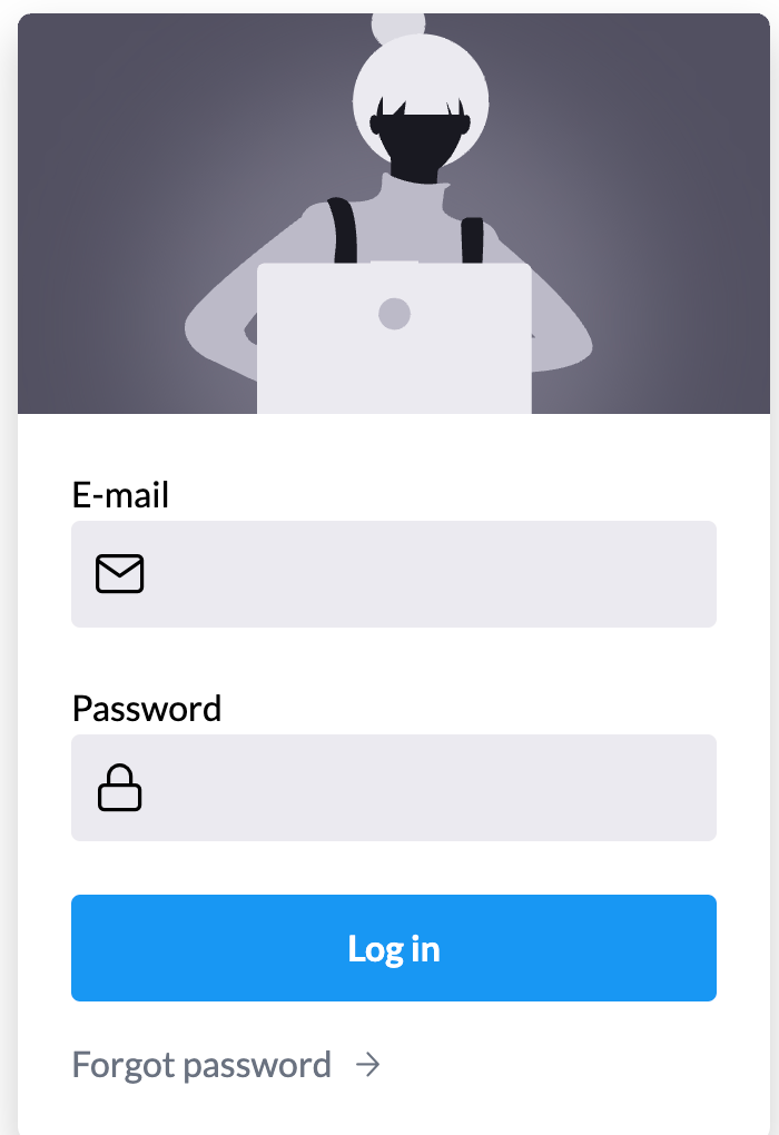 Legacy login screen with fields Email and Password