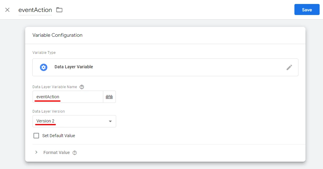 Setting Variable Configuration