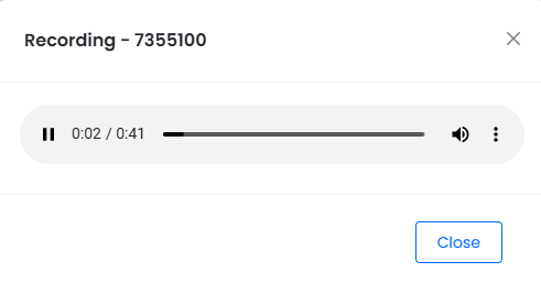 Screenshot of playing a transcript