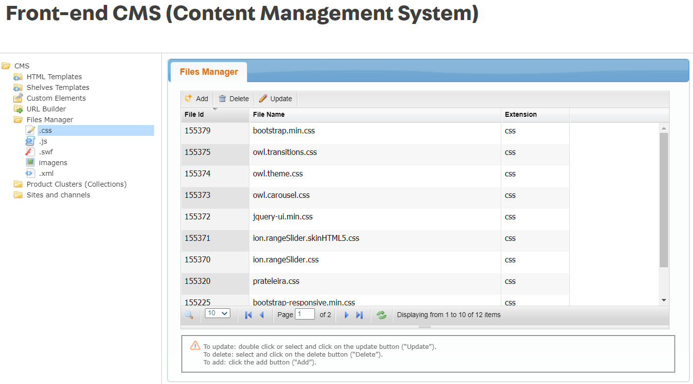 CMS File Manager CSS