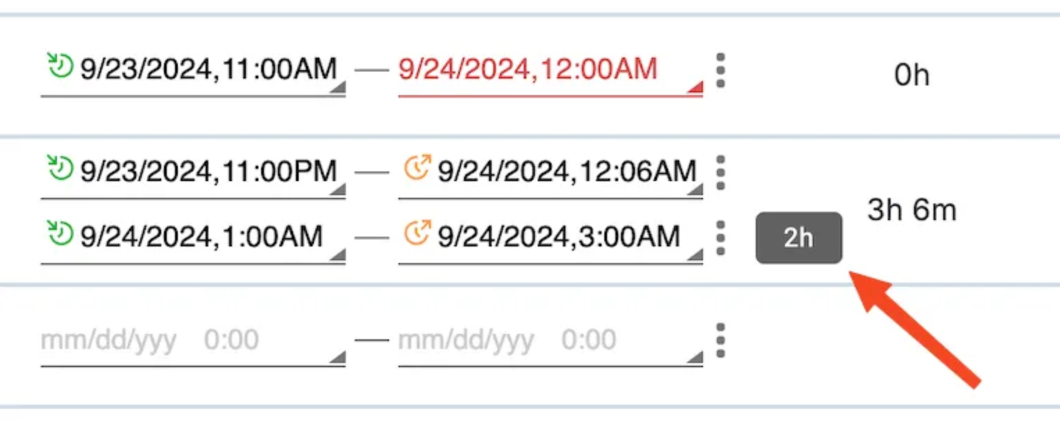 Entry duration on hover