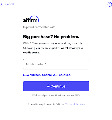 Affirm Wix Configuration Overview