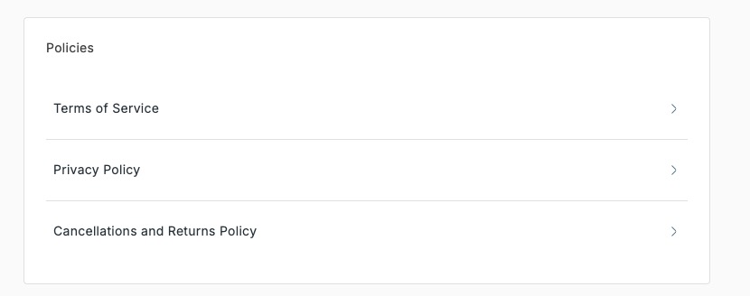 Store — Policies