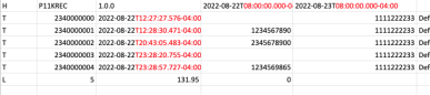 This is the same report showing the same transactions, but the time has been converted to US/Eastern.