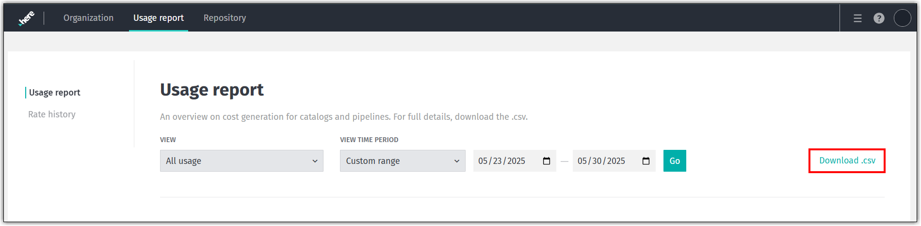 Generating a detailed API usage report