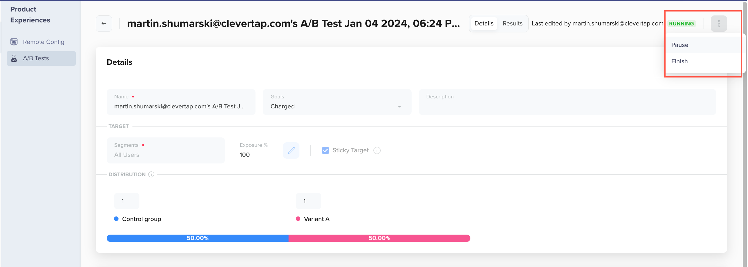 Pause or Finish your A/B Test