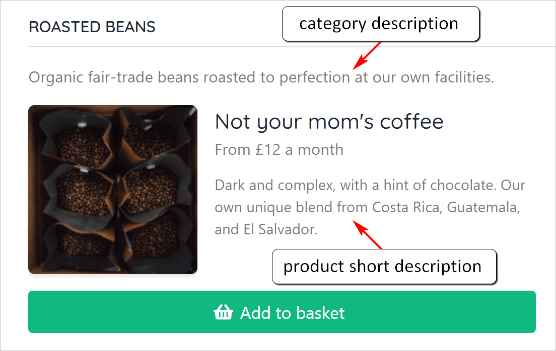 Product short description