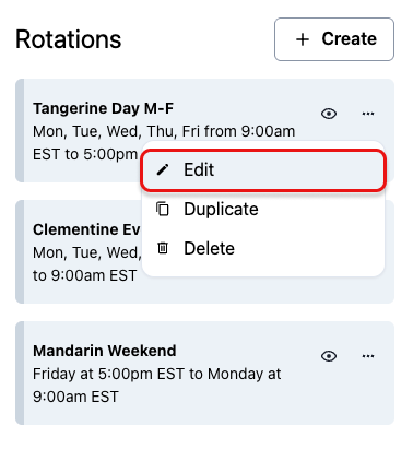 Edit rotation