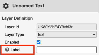 Add a name for a new text layer