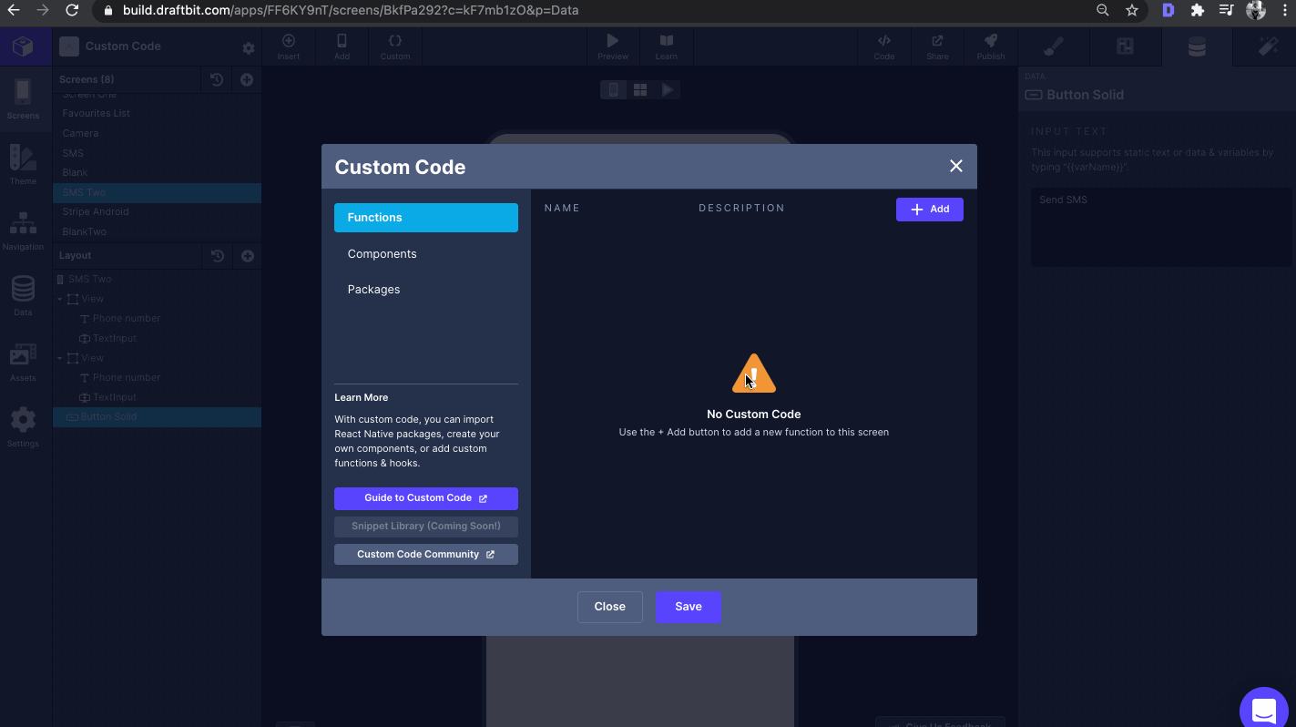 expo-sms-custom-func.gif