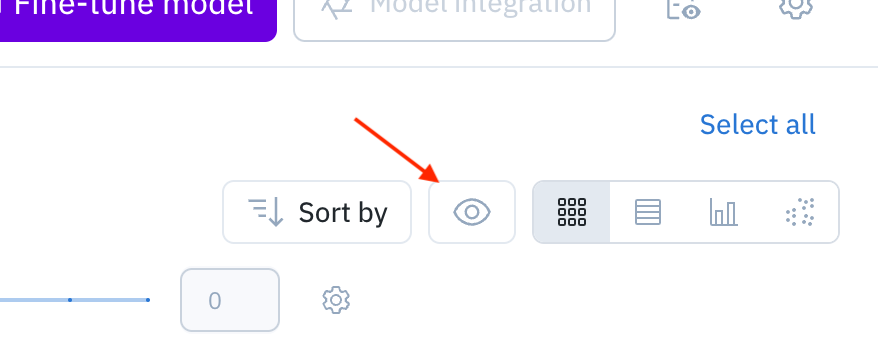 Click this icon to show the display settings