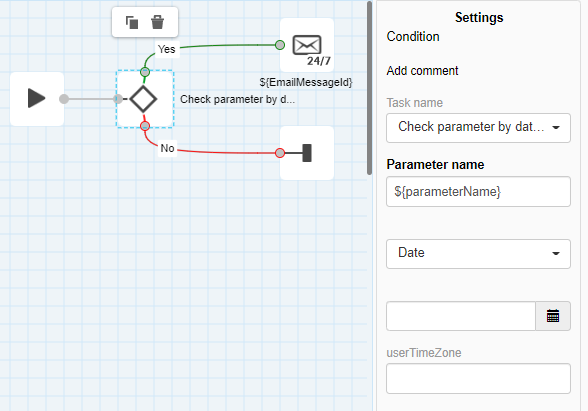 Check parameter by date/time value