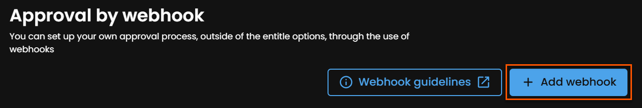 Add webhook button