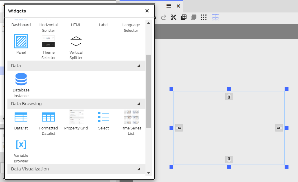 Formatted Datalist widget may be dragged on to the dashboard and place as needed.