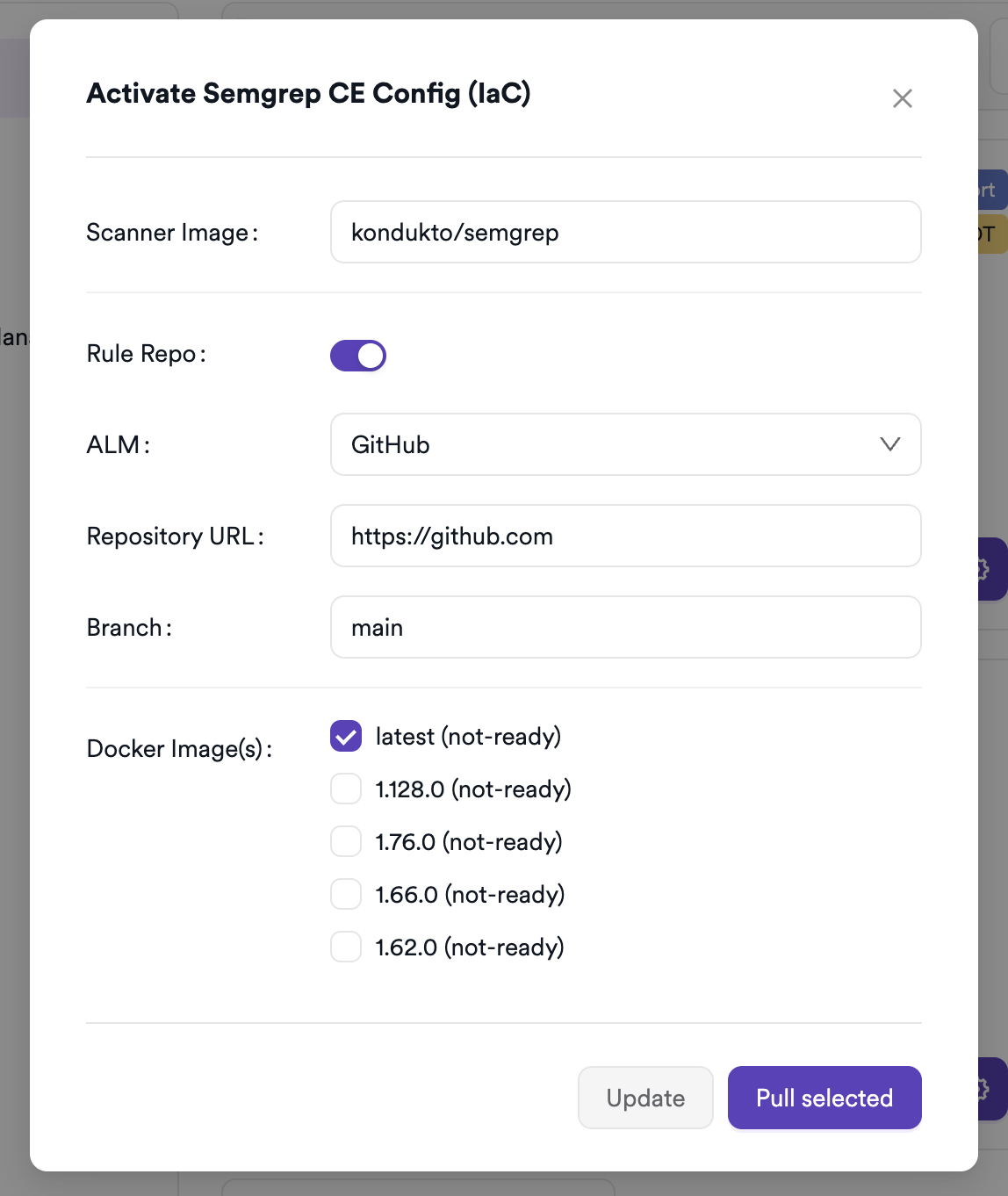 Semgrep CE Config settings