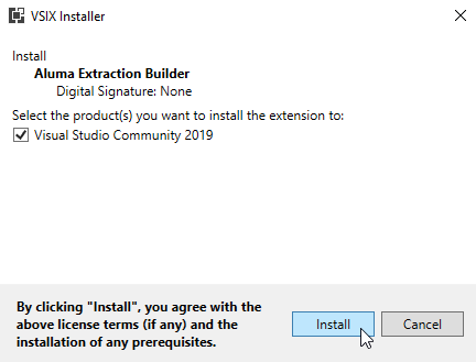 Install the Extraction Builder extension (click to enlarge)