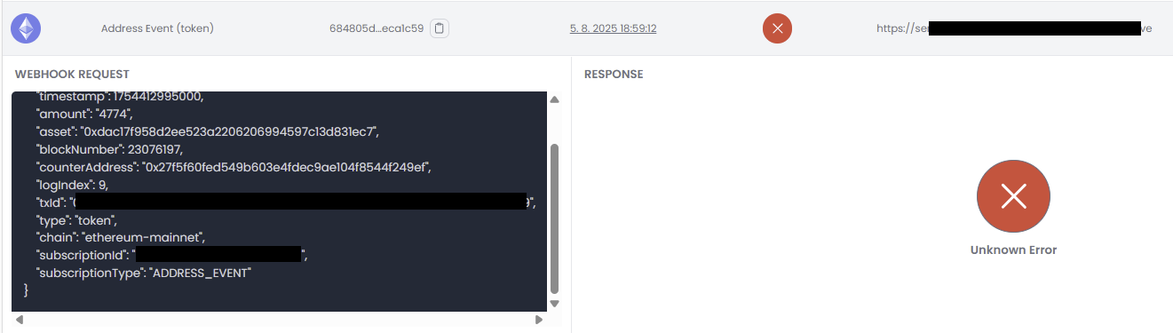 Tatum dashboard: notification flagged as not ingested