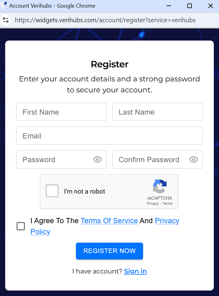 Register Form Page