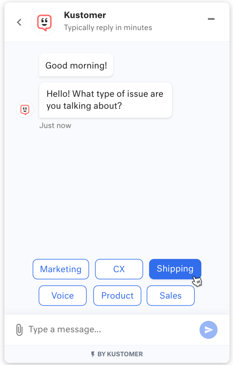 message-template-quick-replies.png Message template type `quick_replies` (Quick replies) in the chat UI.