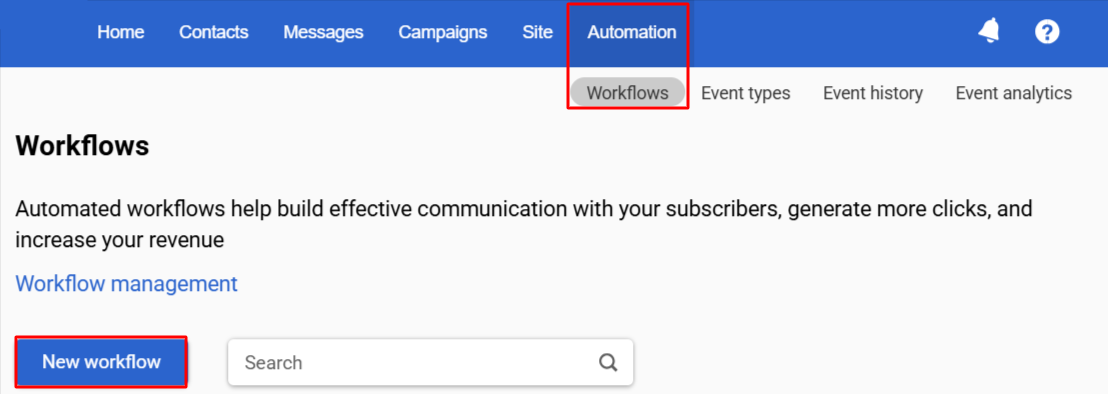 New workflow