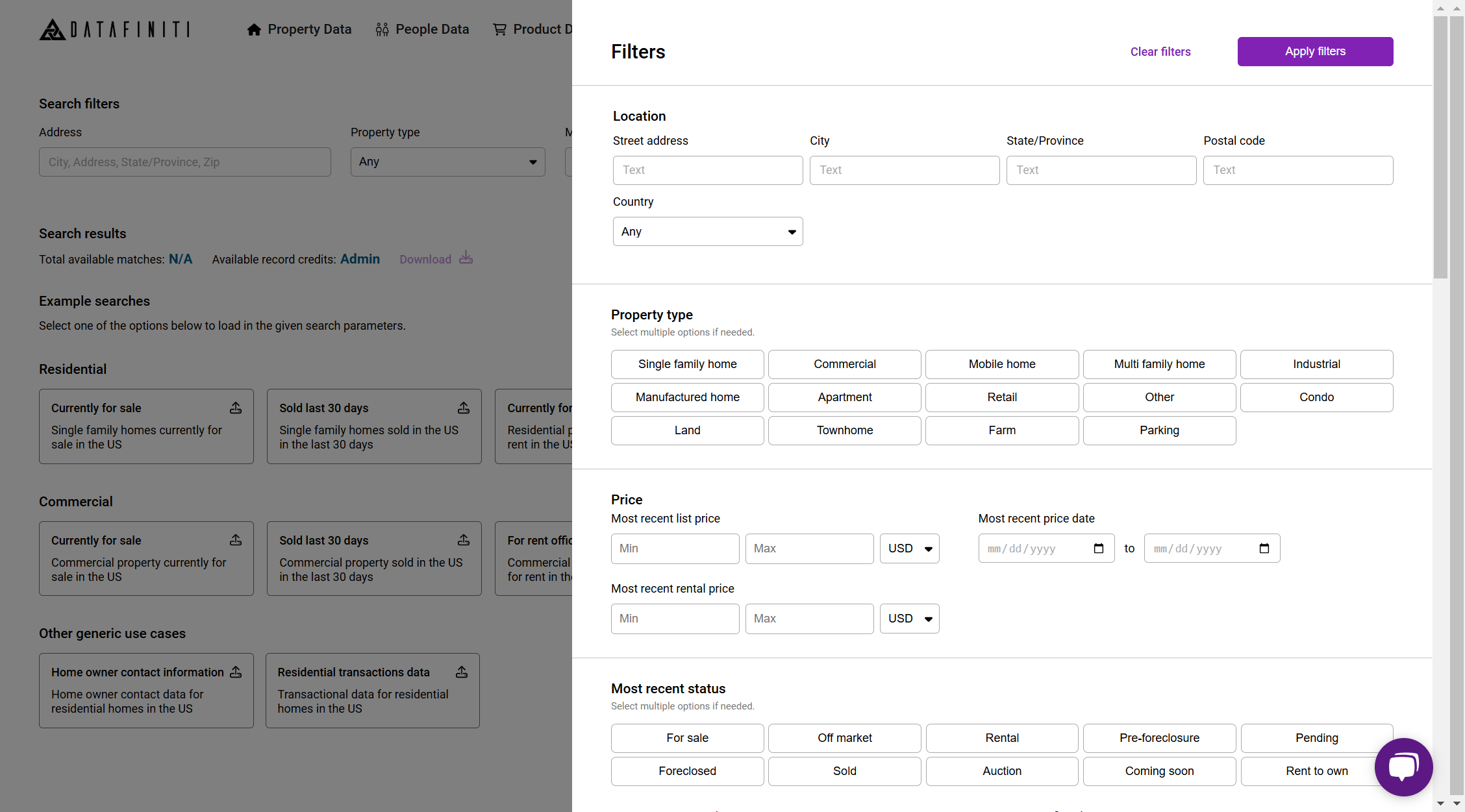 You can add a filter by clicking 1) `add filter` 2) selecting the field you would like to add.