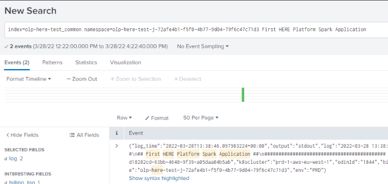 Splunk request with filter