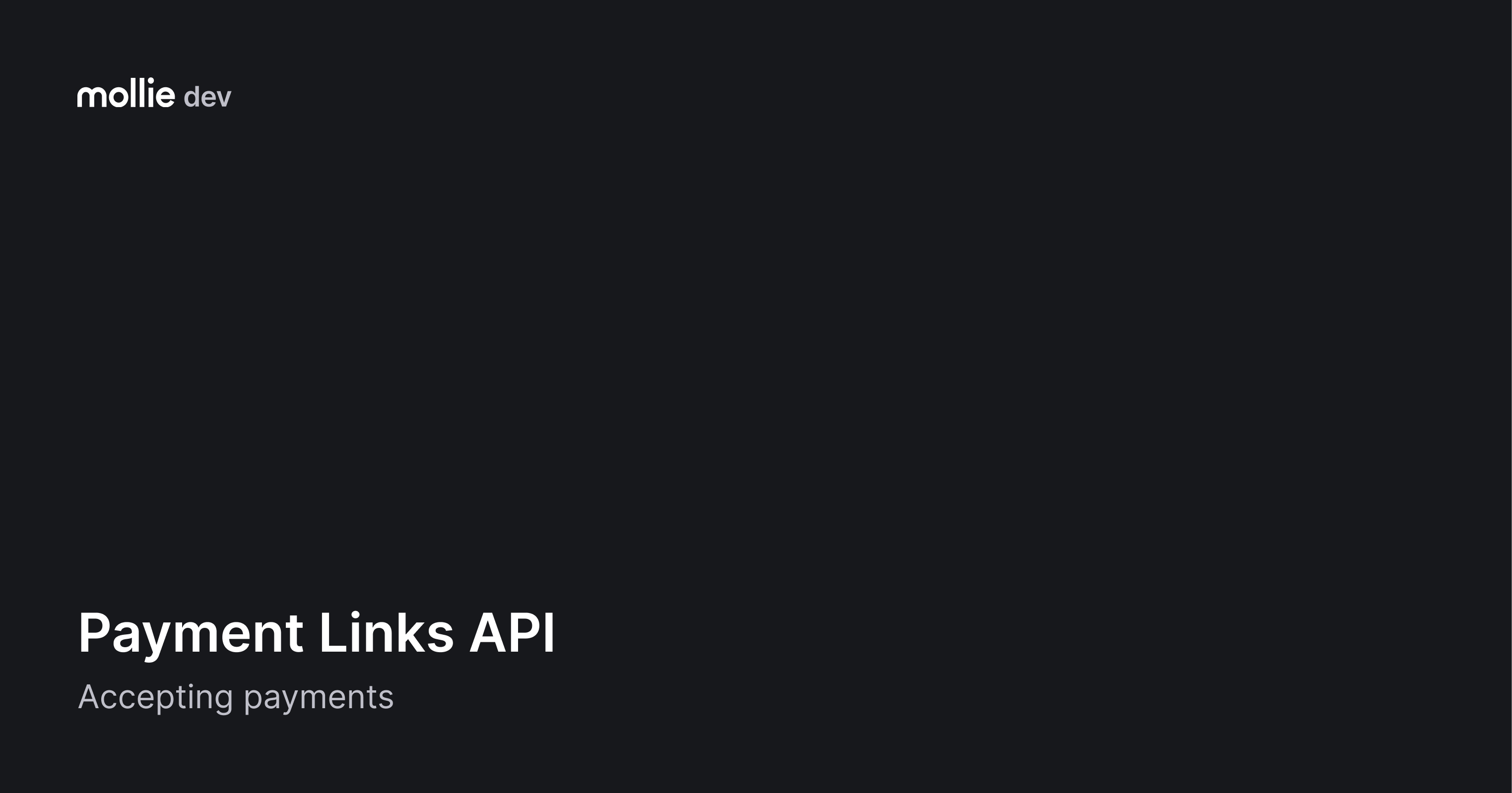 Payment Links API | Mollie Documentation