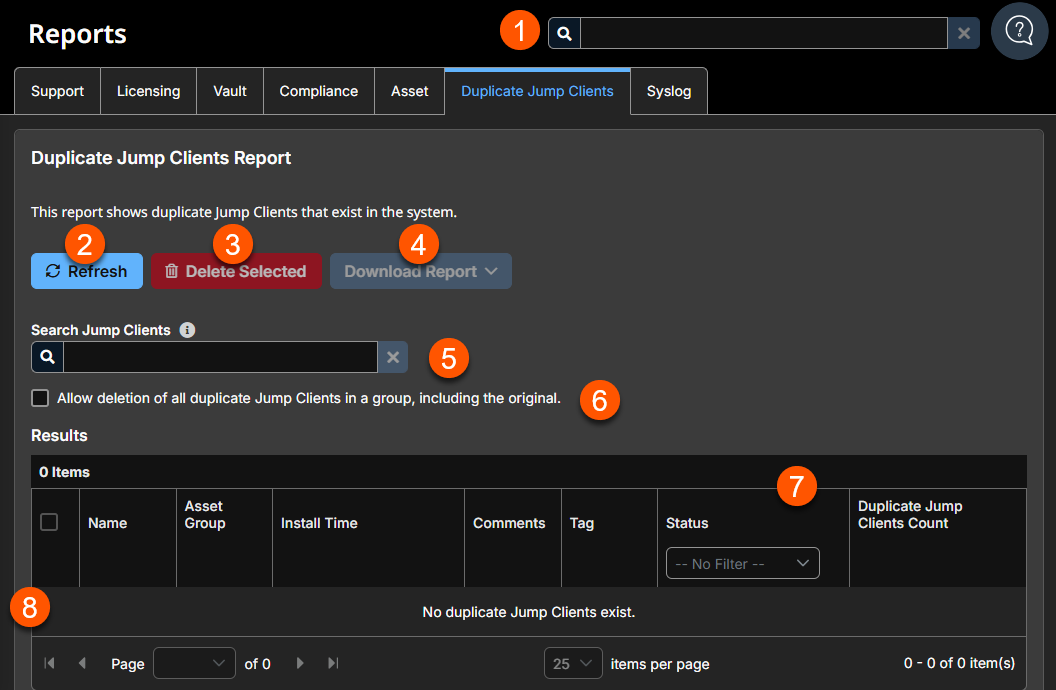 Pra Jump Client Duplicate Jump Clients reports | RS Cloud