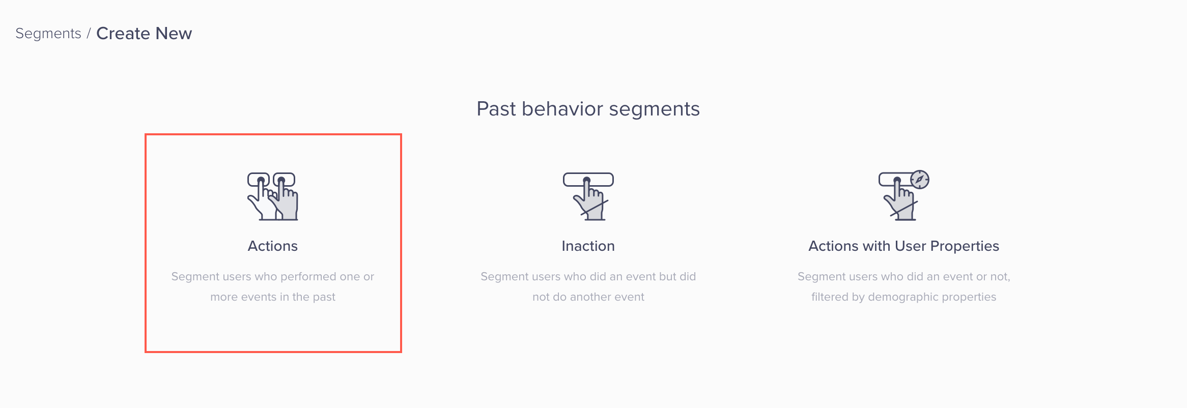 Past Behavior Segments