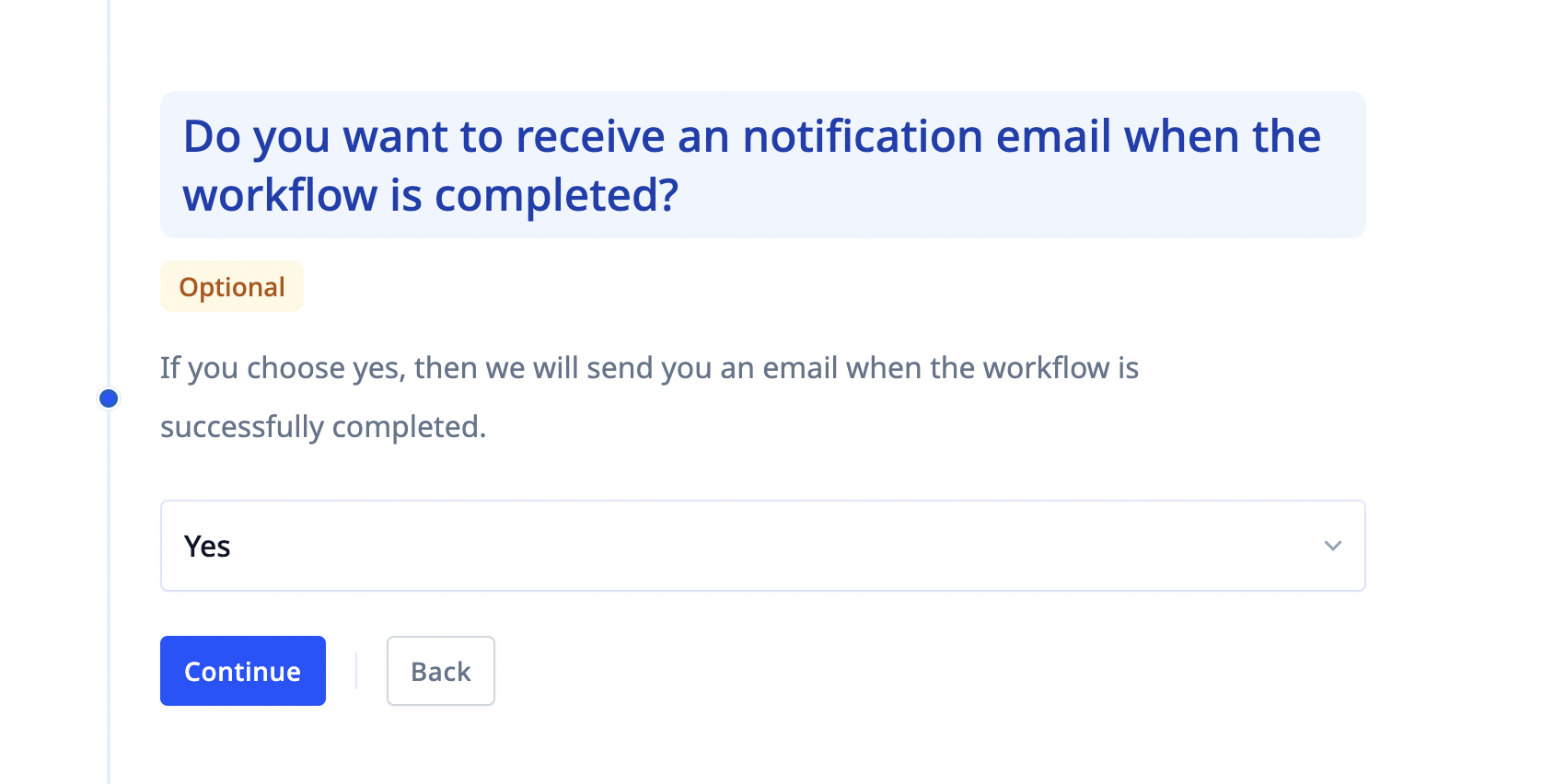 Relevance AI - Email notification option on workflow setup