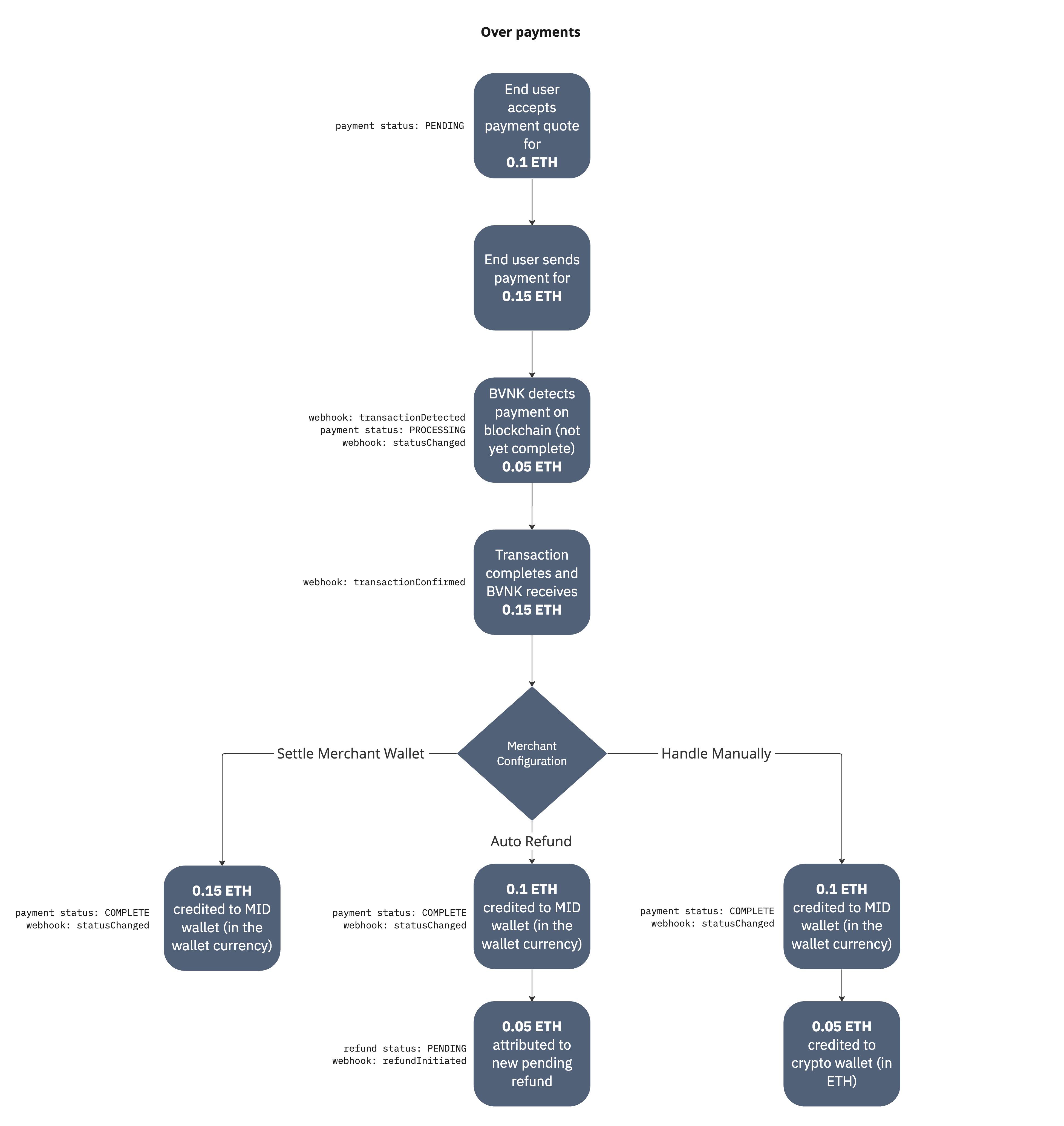 Over payments process flow