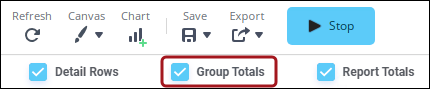 Enabling Group Totals