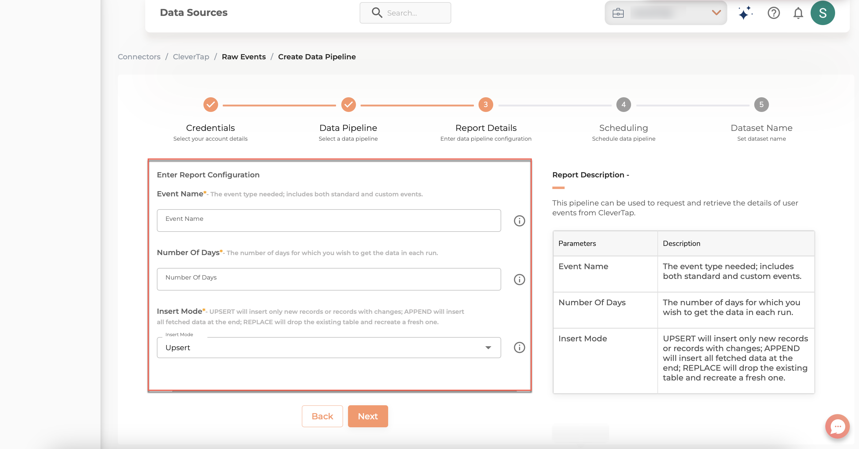 Report Details Configuration