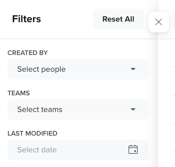 View Board Filters