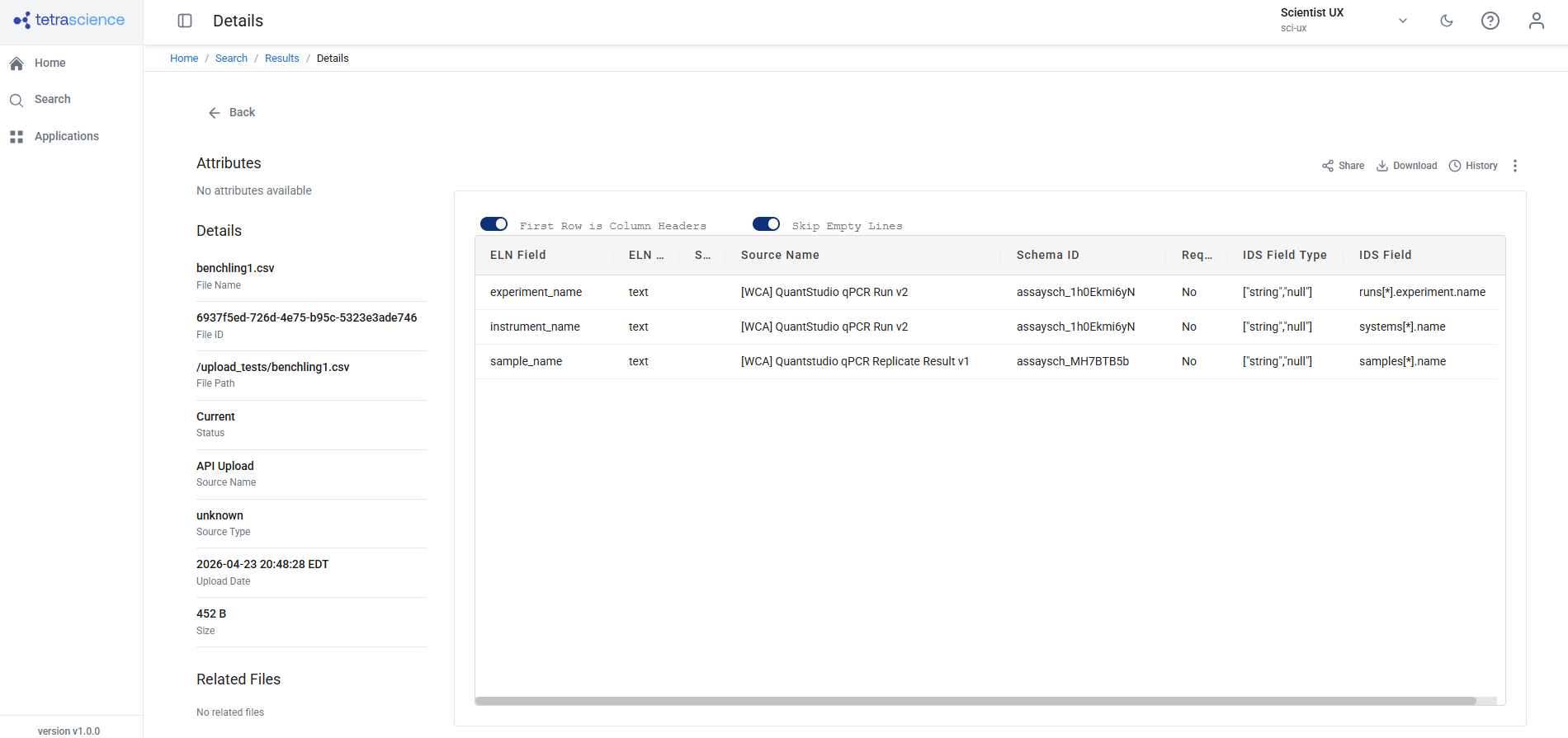 Details page